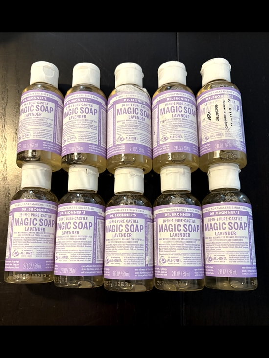 Dr. Bronner's Other - New Pack of 10 Travel Lavender Dr. Bronner's Magic Soap 2 fl oz